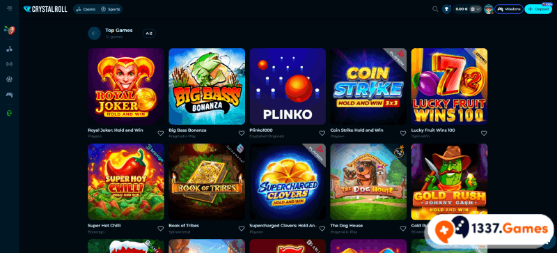 CrystalRoll Casinospellen Evolution Gaming